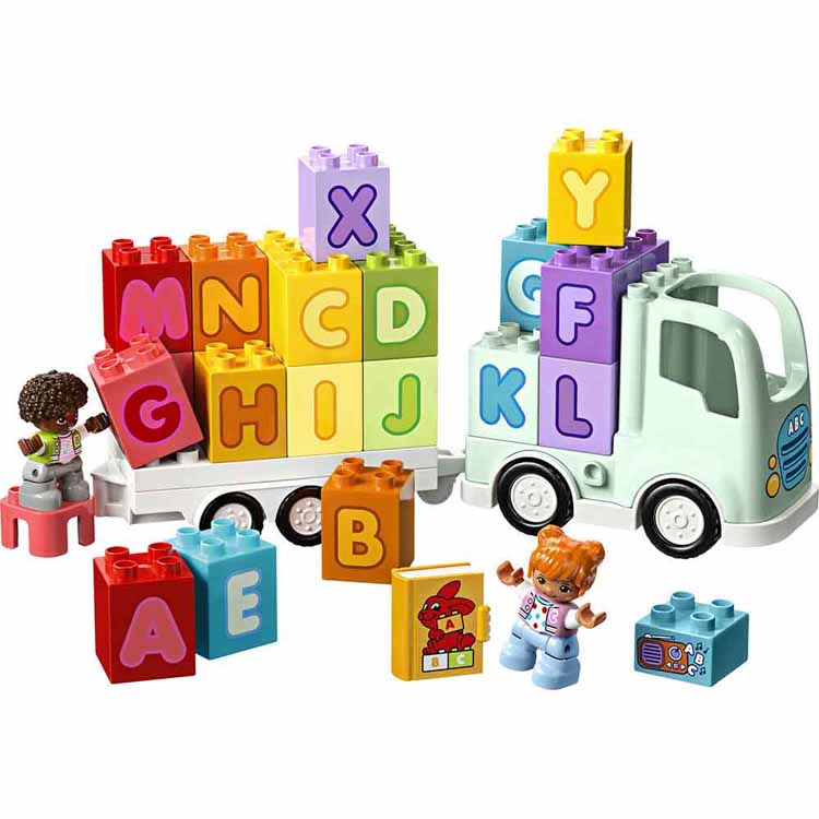 乐天商城 - デュプロのまち アルファベットトラック 10421おもちゃ 玩具 ブロック プレゼント 誕生日 クリスマス のりもの 幼児 のりもの はじめて DUPLO