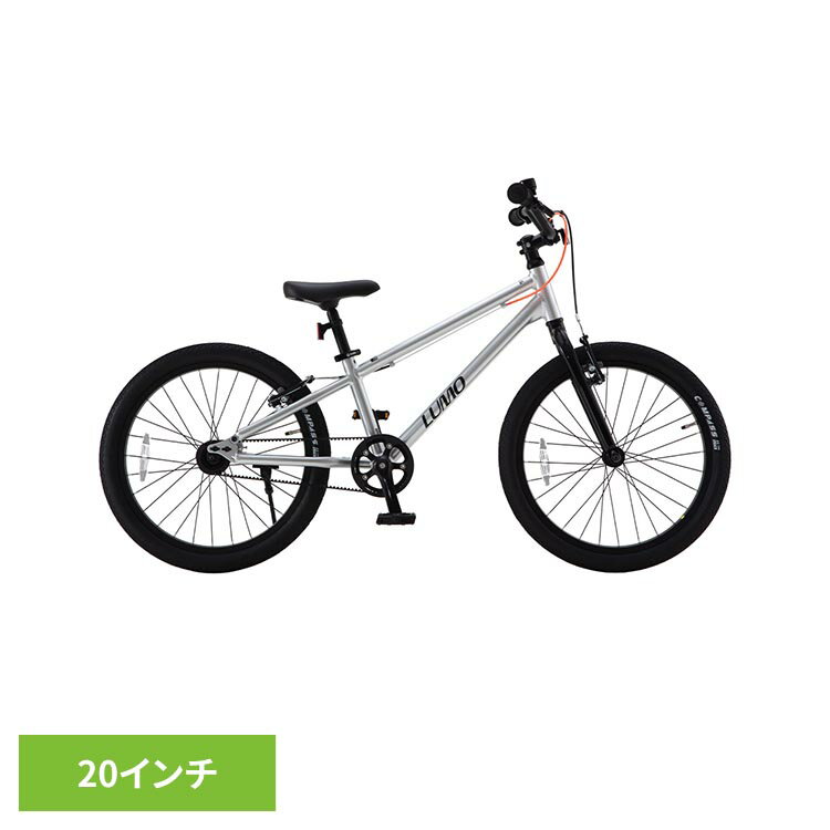 【完成車】チャーリーワン・LUMO 子供用自転車シルバー LUMO20自転車 ジュニアサイクル 子供用 20インチ シルバー ベルト 軽い アルミ 【TD】 【代引不可】