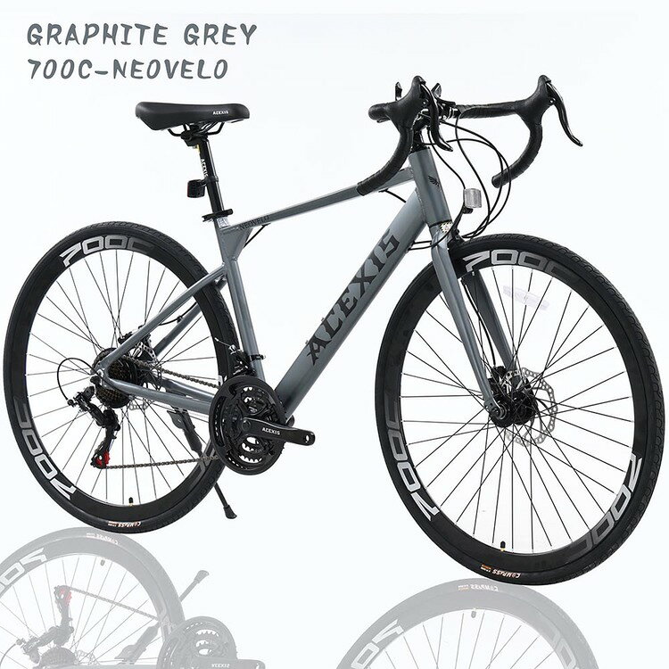 子育ての店 ベビー・キッズの【完成車】ACEXISロードバイクシマノ 21段変速NEOVELO ロードバイク 通勤通学 700C 自転車 シマノ クイックリリース 21段変速 ACEXIS ブルー グレー ホワイト ブラック【TD】 【代引不可】｜アングル3