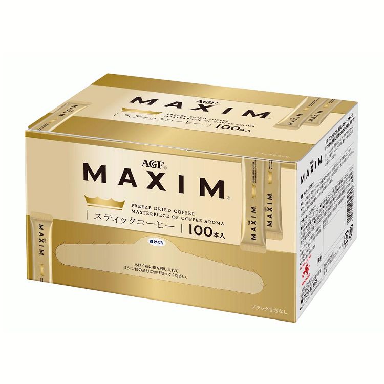 AGF　「マキシム」 スティック100本（スティックコーヒー）（インスタント） エージーエフ マキシム maxim スティック インスタント インスタントコーヒー ブラック スティックコーヒー 個包装 AGF 