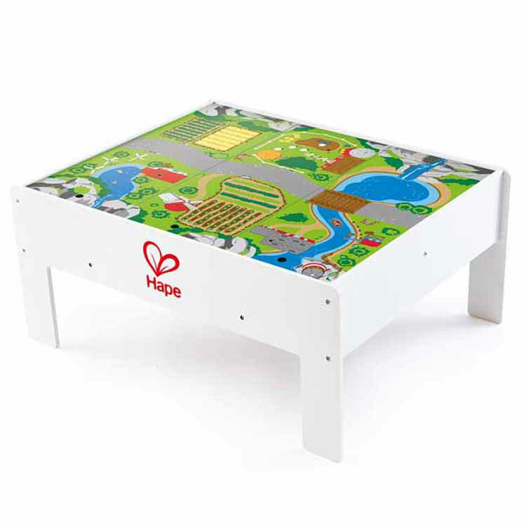 《売り切り》お片付けプレイテーブル E3714 Hape ハペ プレイテーブル レールウェイ お片付け おもちゃ 電車遊び 組み立て品 36カ月から プレゼント 【TC】のサムネイル