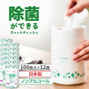 【12個セット】ウェットティッシュ ノンアルコール 本体 WTB-100N ウェットティッシュ ノンアルコール 除菌 除菌シート 日本製 国産 本体 ボトル 容器 ケース 100枚入り 12個 セット アイリスオーヤマ(3)