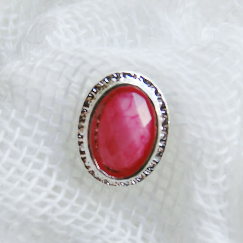 【メール便OK】☆ジュエリーデコパーツ　ビジュー　ピンクシルバー　1個　サマー