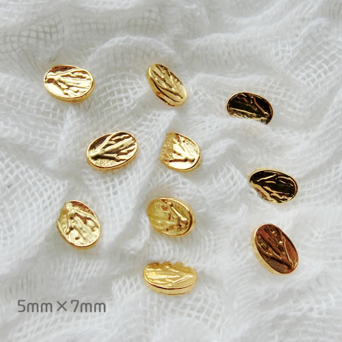 【メール便OK】☆ 聖母 マリア マリヤ メダイ 丸 円形 キリスト 5mm×7mm ゴールド アート メタルパーツ サマーネイル クリスマス 神 ジーザス ク...