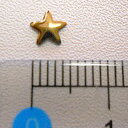 【メール便OK】☆メタルストーン　星　スター　セピア　4×4mm　スタッズ　30粒