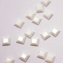 【メール便OK】スクエア型アクリルストーン ホワイト小 4×4mm 20粒 サマー