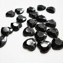 【メール便OK】ハート型アクリルストーン 黒 8×8mm 10粒