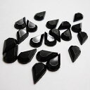 【メール便OK】涙型アクリルストーン 黒 6×10mm 20粒