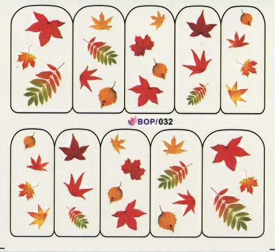 【メール便OK】ネイルシール272　ネイルタトゥー　紅葉