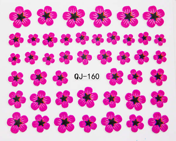 【メール便OK】3Dラバーネイルシール701　押し花 おしばな 押花　フーシャフラワー