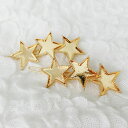 手作りアクセサリー【グルーデコアクセサリーの土台】へアクリップ ヘアピン 06 星 スター 3連 23mm ゴールド 合金素材【メール便OK】