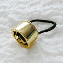 手作りアクセサリー【グルーデコアクセサリーの土台】へアゴム18 ポニークリップ型 Φ35mm ゴールド プラスチック素材【メール便不可】