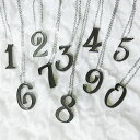 シルバー チェーン付きペンダントトップ・チェーン付きネックレス09 ナンバー 数字 1/2/3/4/5/6/7/8/9/0 チェーン全長約45-50cm ステン...