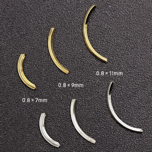 【メール便OK】メタルバー 棒型 メタルパーツ シルバー/ゴールド 同種・同カラー 10個入り ネイルアート メタルパーツ サマーネイル クリスマス