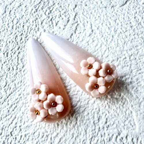 【メール便OK】フラワーパーツ　パーツ　ネイル　 ジュエリー　デコパーツ　全1カラー　パステルピンク　セルフネイル　1個