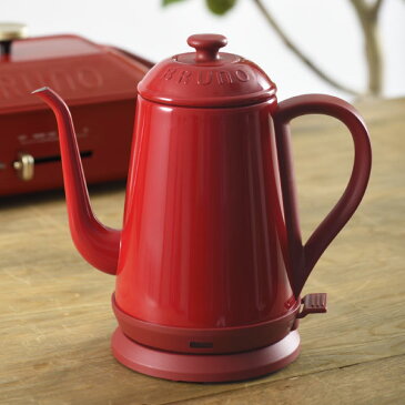 電気ケトル ステンレス 細口 コーヒー 珈琲 湯沸し器 電気ポット 1L やかん ハンドドリップ カフェ キッチン家電 ミルク 授乳 離乳食 大人可愛い 北欧 ホーロー調 スリム オートオフ機能 簡単操作 贈り物 誕生日 結婚祝い( ブルーノ BRUNO ステンレスデイリーケトル )