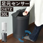 ゴミ箱 おしゃれ 自動 蓋付き 30L 分別 大型 30リットル 北欧 インテリア雑貨 フット センサー ストレスフリー スマート ゴミ捨て 台所 生ごみ 臭わない ゴミ袋 隠せる ペット 子供 いたずら 防止 マットカラー オフホワイト スタイリッシュ( ディーツ DiETZ DustBox30 )