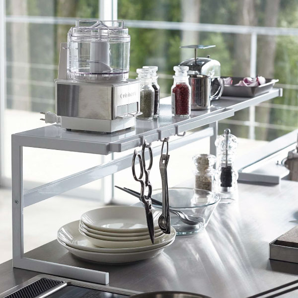 キッチンラック 【ポイント最大24倍】 スリム 伸縮 おしゃれ シンク上 コンロサイド ラック 調味料棚 収納ラック 収納棚 スライド ブラック ホワイト 隙間収納 棚 北欧 インテリア雑貨 スチール製 山崎実業 toewr( 伸縮キッチンサポートラック タワー )