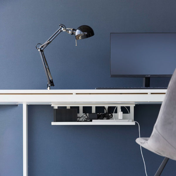 ケーブルトレー おしゃれ ケーブルホルダー タワーシリーズ towerシリーズ デスク下 ケーブル収納 公式 yamazaki 新商品 新作 省スペース 白 ホワイト 黒 ブラック スチール 収納雑貨 配線整理 北欧 タップ( 山崎実業 デスク下天板ケーブルラック タワー ロング tower )