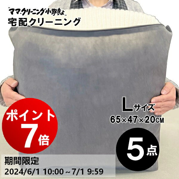 【ポイント7倍！ 7月1日 AM9:59まで】クリーニング　5点まで詰め放題（Lサイズ）　追加料金で保管・特..