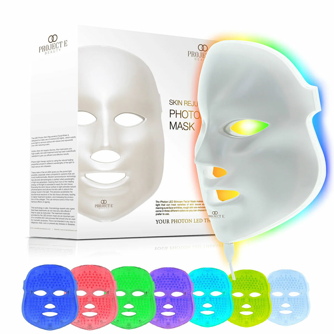 [Project E Beauty] 7LED եȥޥ Skin Rejuvenation Photon Mask (ץ E ӥ塼ƥ) PE021