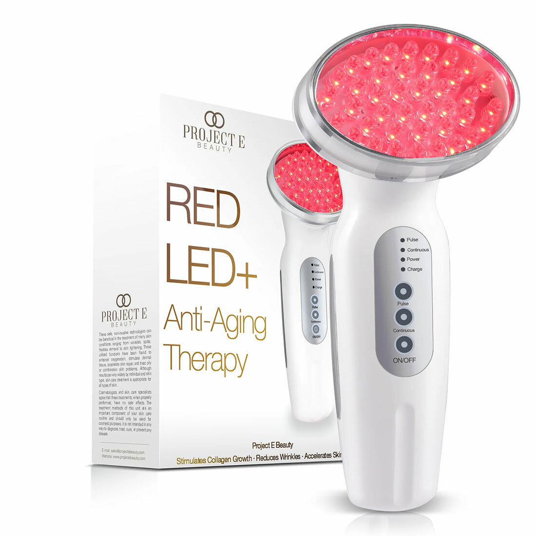 楽天ママルル[Project E Beauty] RED LED+ Anti-Aging Therapy 赤色 LED+ アンチエイジング セラピー（プロジェクト E ビューティ） PE011