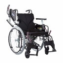 カワムラサイクル 低床車いす（アルミ製）自走用KMD-C20-42-LO黒メッシュNo.68