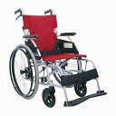 カワムラサイクル 軽量ベーシックモジュール車いすBML22-40SB赤ストライプNo．93 24-8186-0002