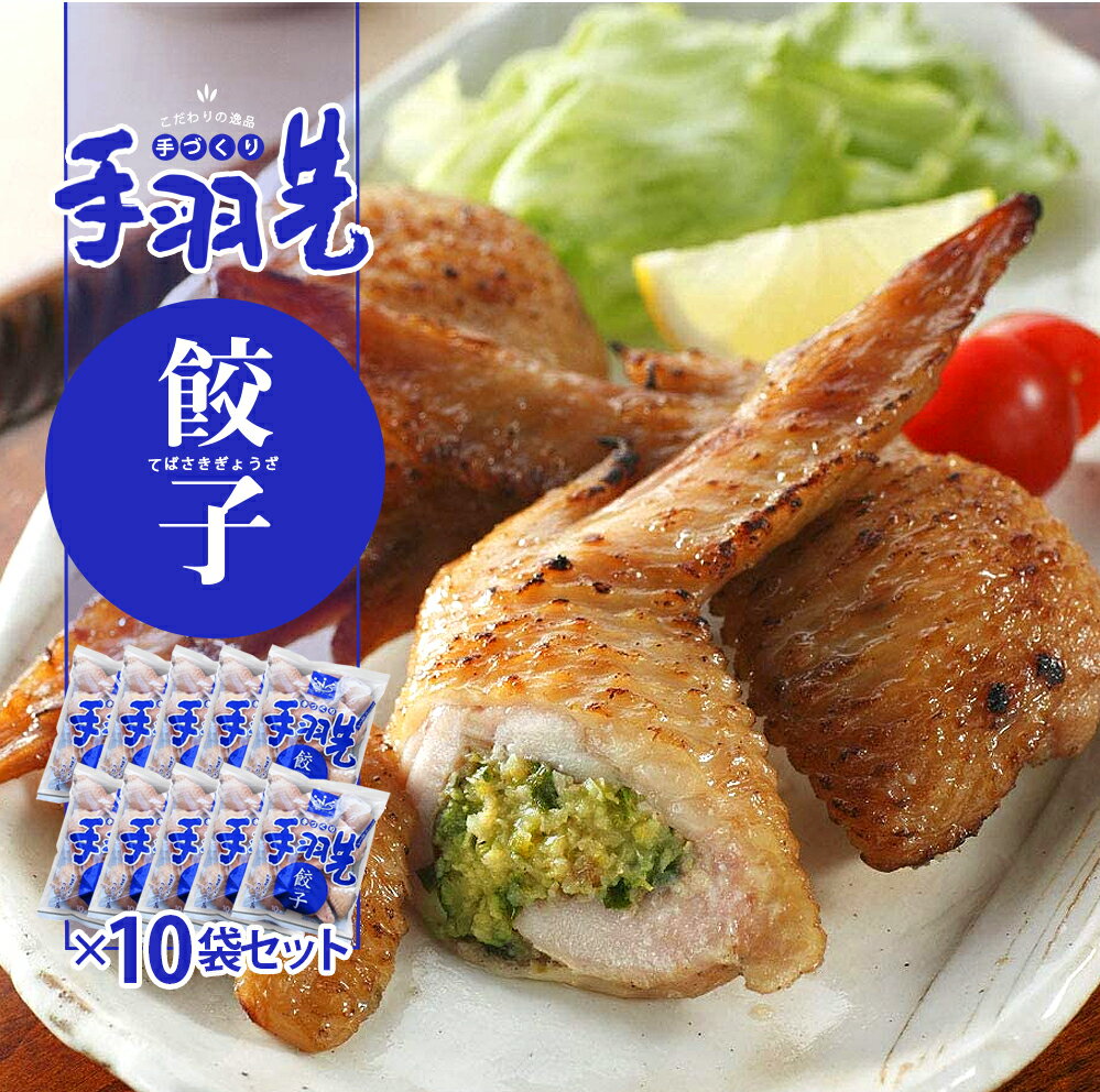 手羽先餃子 10本入り550g 10個セット 手作り ニッチフーズ ぎょうざ 手羽 冷凍食品 餃子 ぎょうざ ギョウザ おつまみ おかず 簡単調理 宮崎 宮崎県...