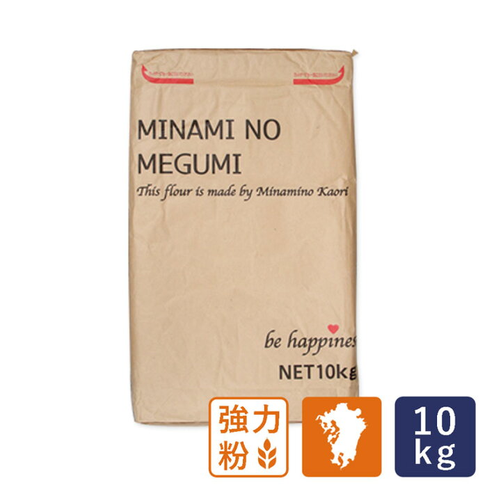 強力粉 南のめぐみ 10kg 九州産 パン用小麦粉 業務用 国産小麦粉 熊本産 ミナミノカオリ100_