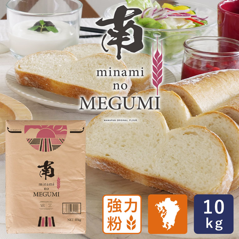 南のめぐみ 10kg 強力粉 国産パン用小麦粉 九州産 熊本産 業務用 ミナミノカオリ100 パン材料_