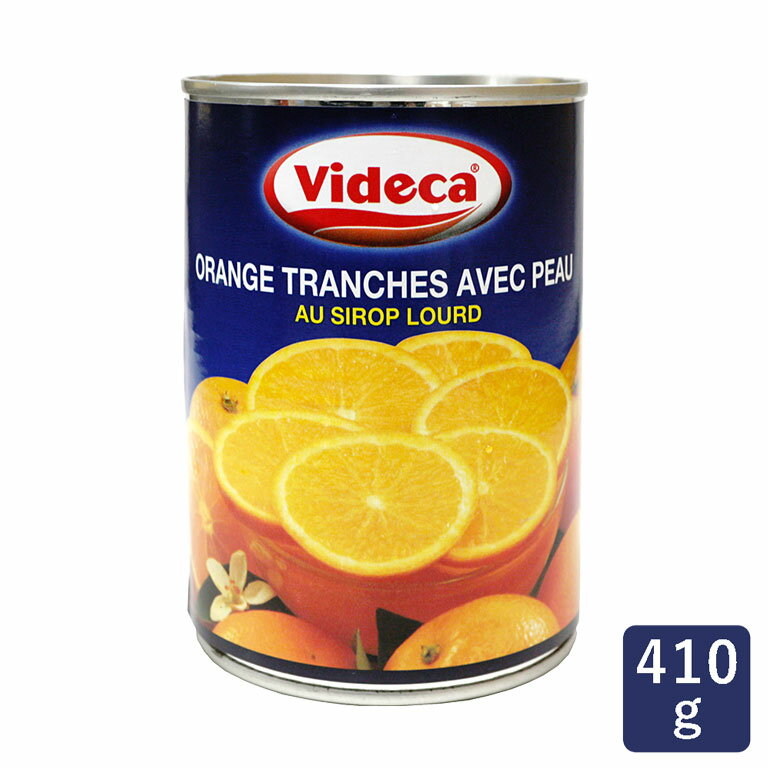 オレンジスライス 皮付 VIDECA 410g 缶