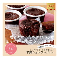 バレンタイン おうちで手作りキット 半熟ショコラマフィン ミントスタイル 1セット カップケーキ チョコレート_ おうち時間 パン作り お菓子作り 手作り パン材料 お菓子材料 ポイント消化 バレンタイン