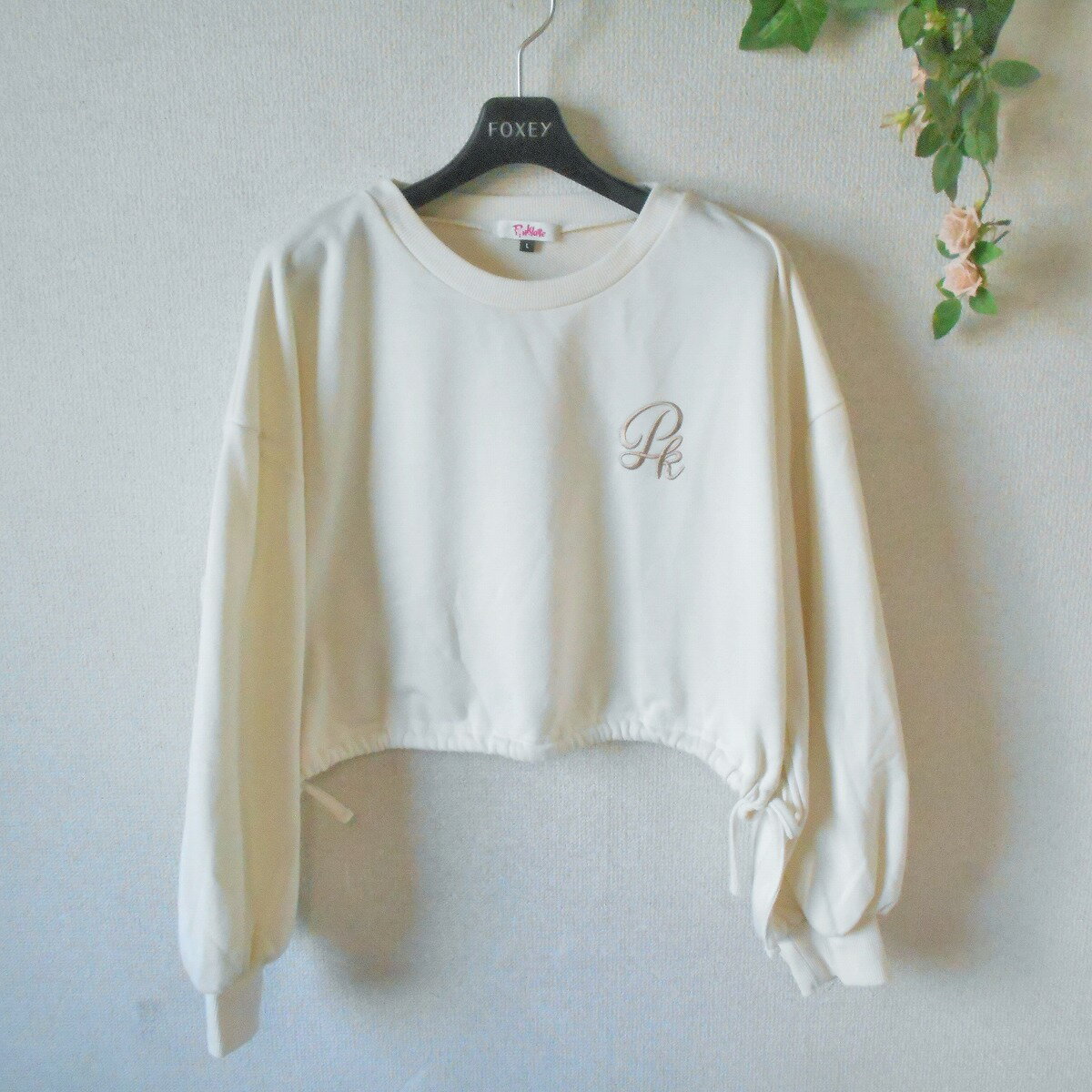 樂天商城 - 【中古】ピンクラテ Pink-latte 160cm 子供服 ジュニア 女の子 ガール ショート 丈 トレーナー L