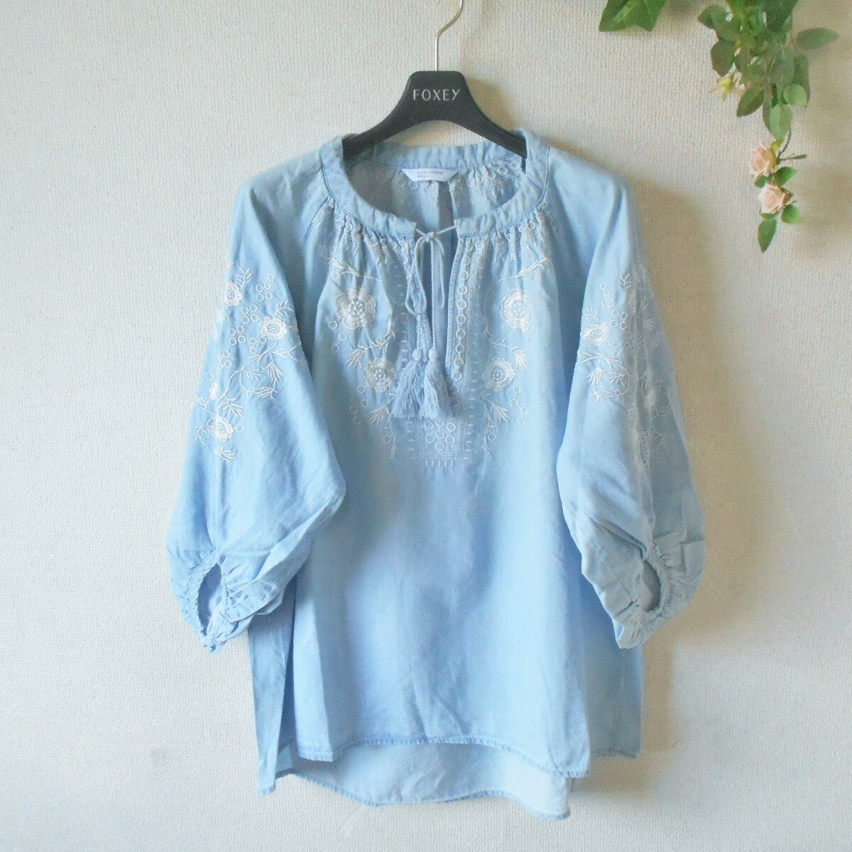 Rakuten - 【中古】バックナンバー BACK NUMBER ブラウス M レディース 刺繍 春 夏 7分袖