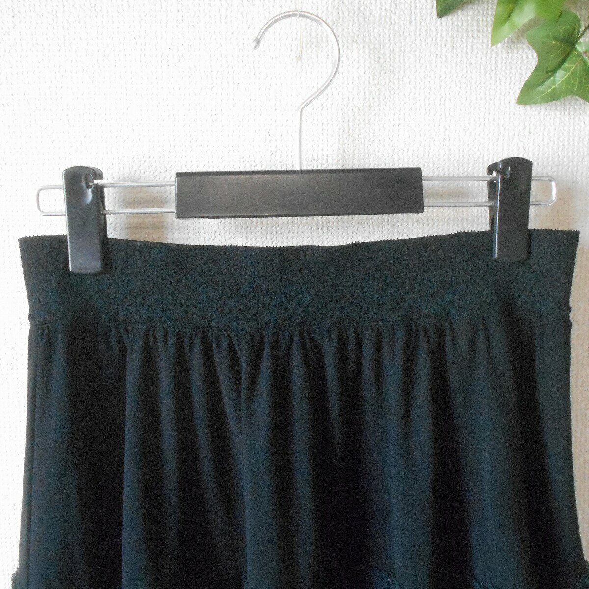 【中古】株）さえら ナパータメロエ NAPATA MELLOE スカート チュール レース レディース 黒