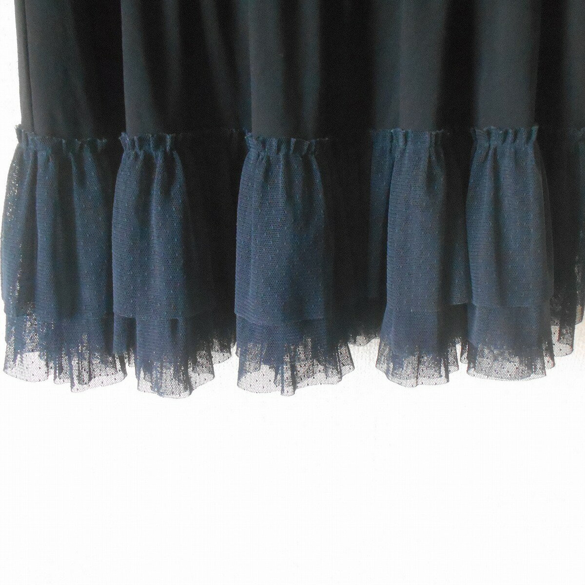 【中古】株）さえら ナパータメロエ NAPATA MELLOE スカート チュール レース レディース 黒