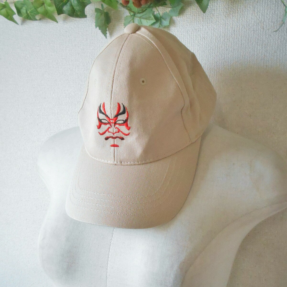 樂天商城 - 【中古】歌舞伎 カブキ キャップ 帽子 刺繍 入り レディース ベージュ