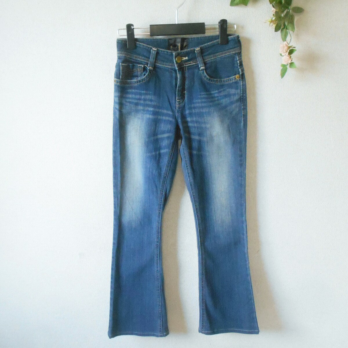 【中古】C17 シー・セブンティーン エドウィン EDWIN パンツ 28 × 32デニム ジーンズ ジーパン レディース ブーツカット