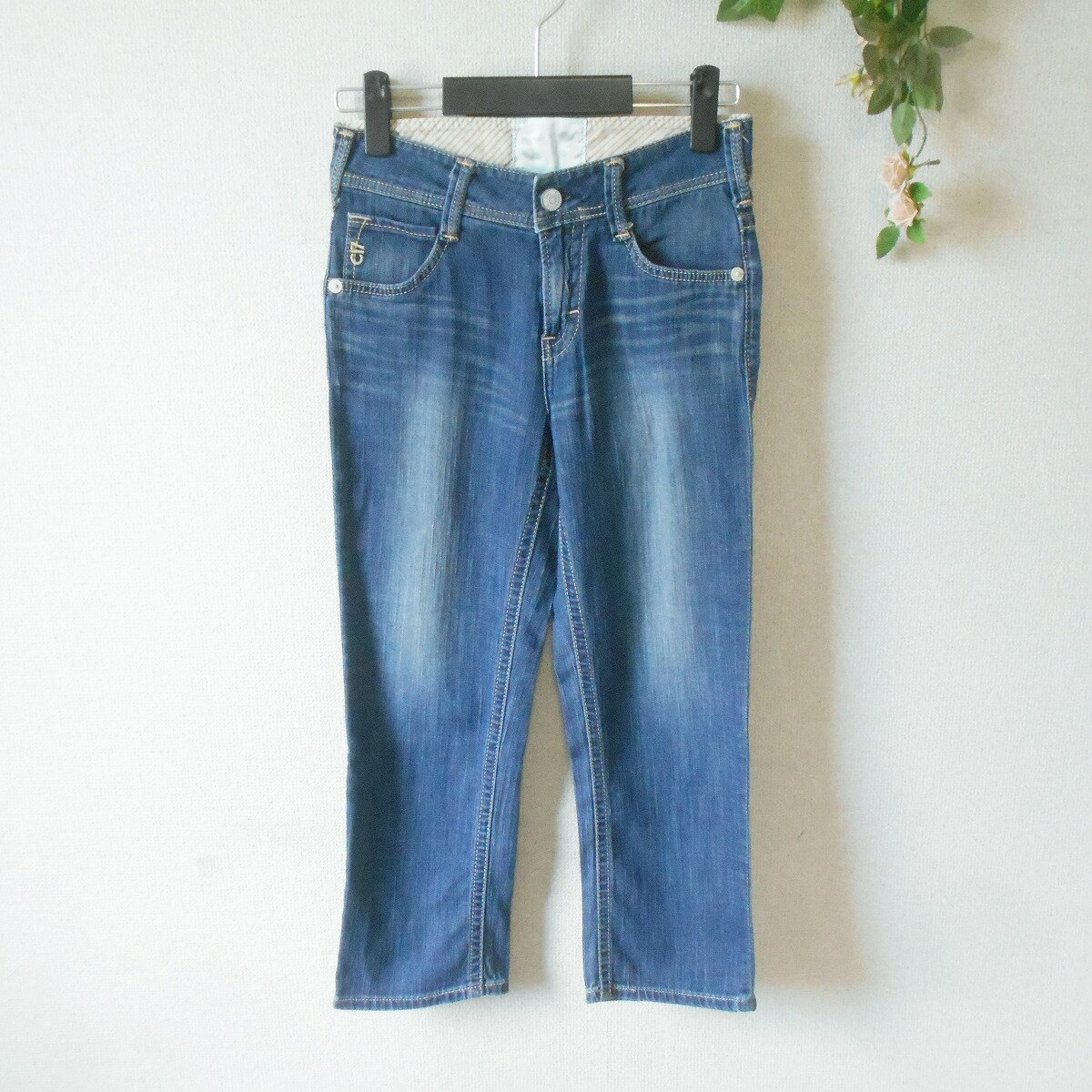 【中古】C17 シーセブンティーン エドウィン EDWIN ジーンズ S 薄手 春 夏レディース デニム ジーパン