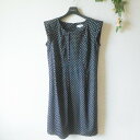 【中古】マッキントッシュ フィロソフィー MACKINTOSH PHILOSOPHY ワンピース 38 夏 水玉 柄 ドット 日本製 インナー 付き