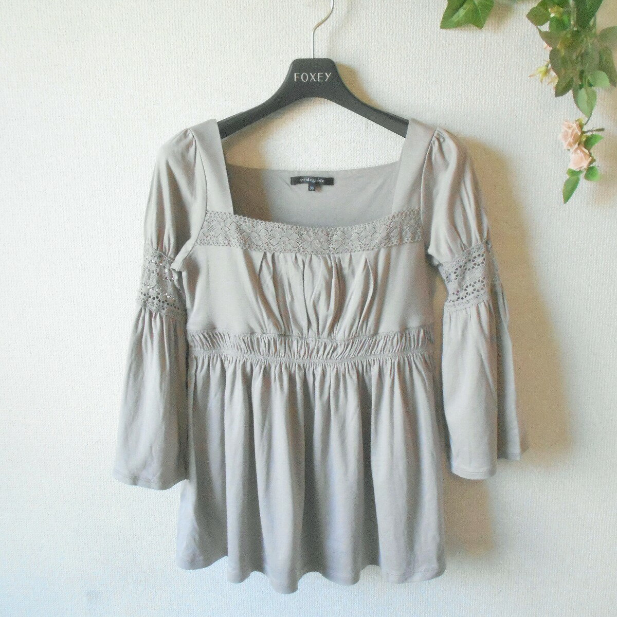 【中古】プライドグライド prideglide 7分袖 カットソー 38 レディース 春 夏 オンワード樫山