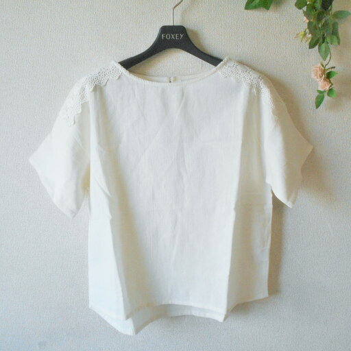 【中古】ノースオブジェクト プチ north object de petit ブラウス M 麻 ブレンド レディース 夏 レース 【中古】ノースオブジェクト プチ north object de petit ブラウス M 麻 ブレンド レディース 夏 レース