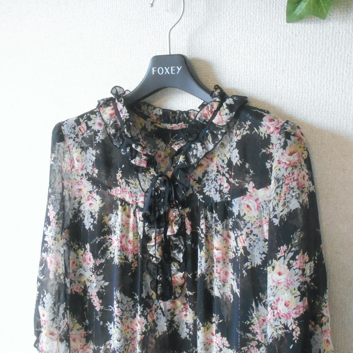 【中古】レストローズ LEST ROSE チュニック 2 シースルー 夏 レディース お花 プリント