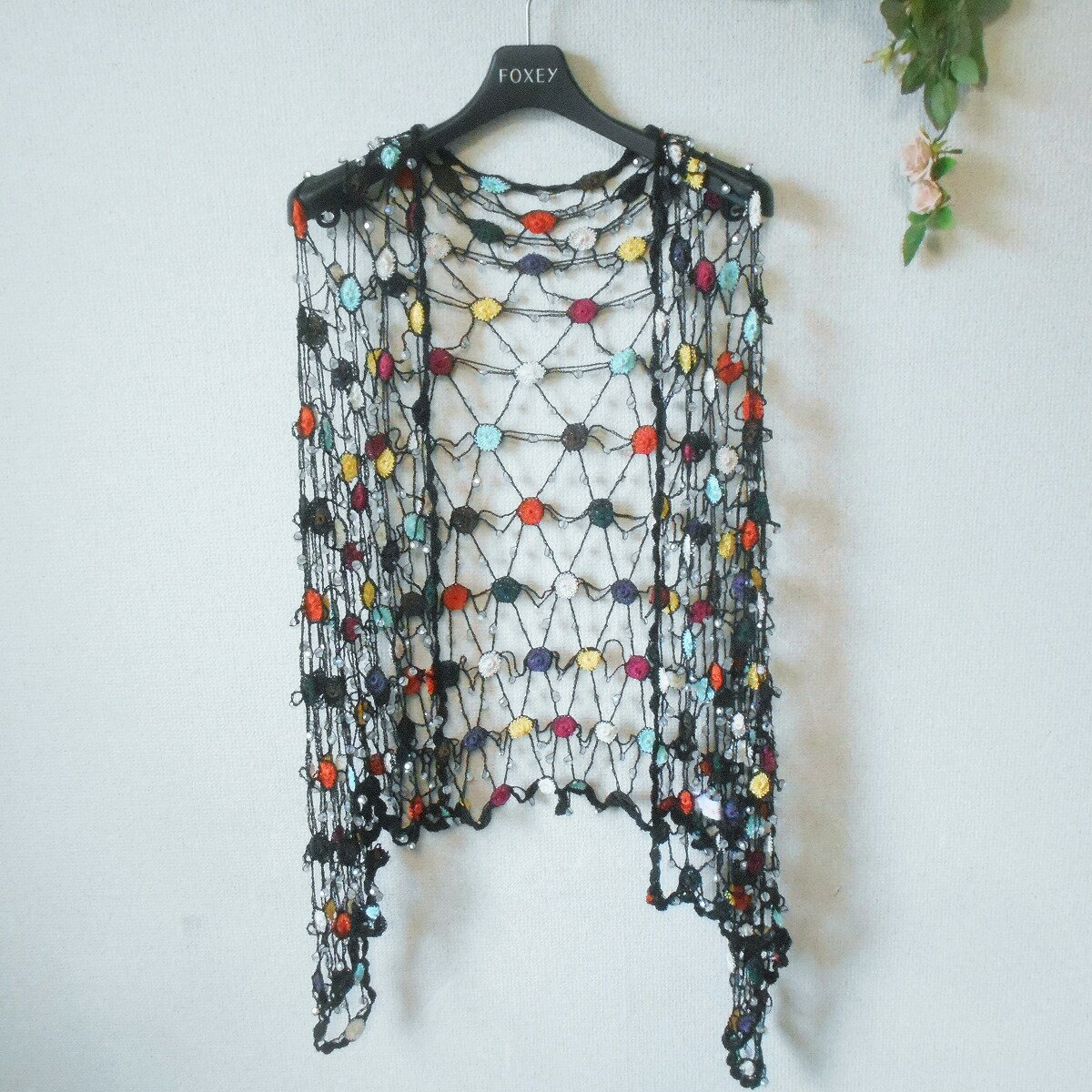 【中古】Ne-net ネネット ショール ストール 大きめ ビーズ付き レディース(4)