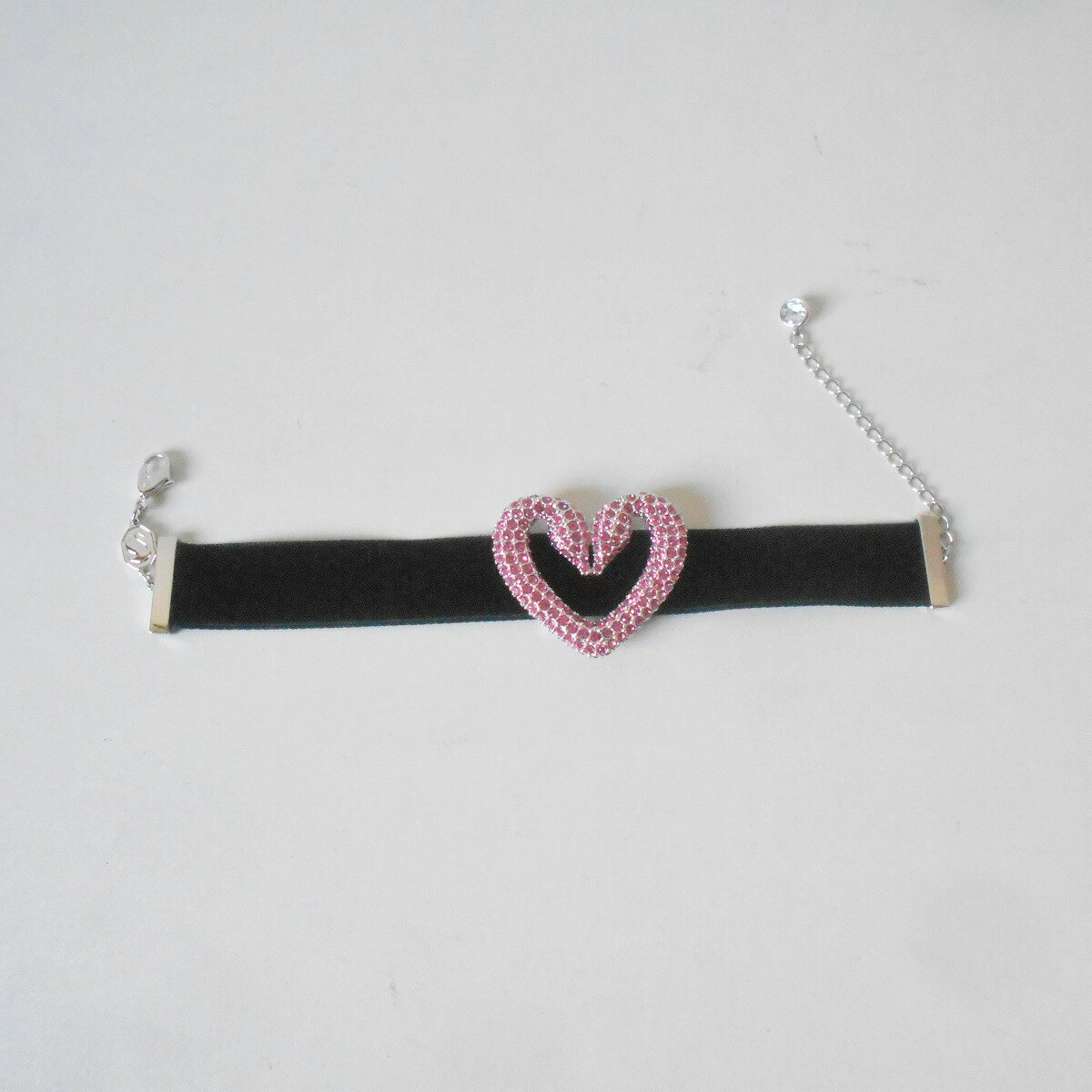 【中古】スワロフスキー SWAROVSKI ブレスレット ベロア ハート 正規品 アクセサリー レディース