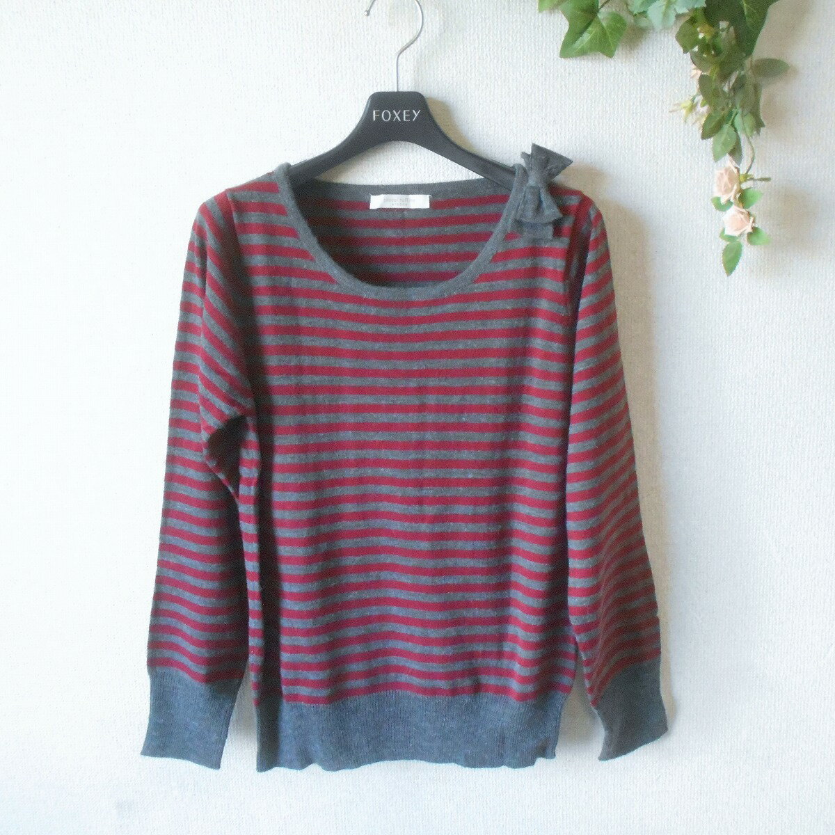 Rakuten - 【中古】ショコラフィネ ローブ chocol raffine robe ニット セーター レディース 秋 冬 リボン ボーダー