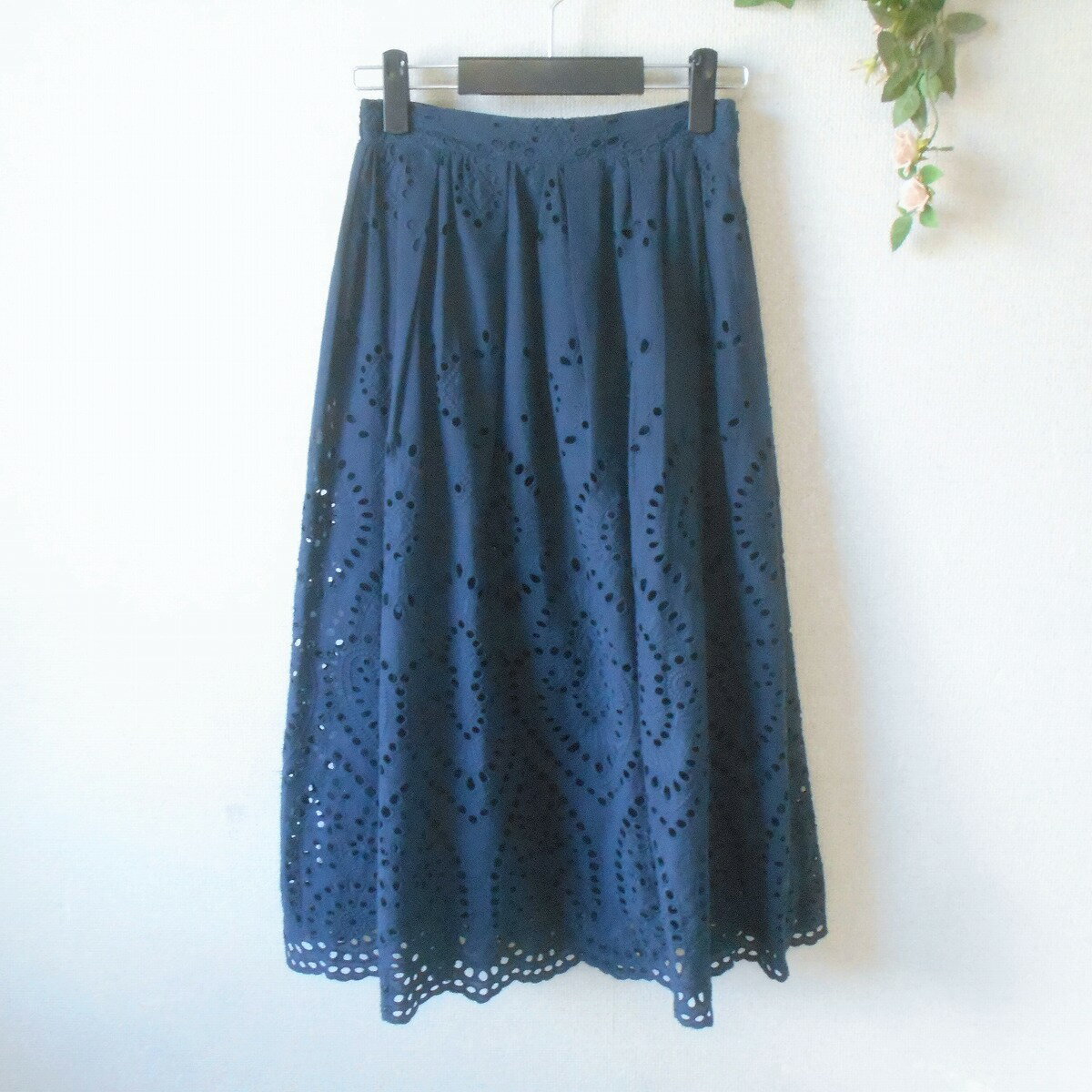 樂天商城 - 【中古】スタイルデリ STYLE DELI スカート F レディース 春 夏 紺 カットワーク 刺繍 入り