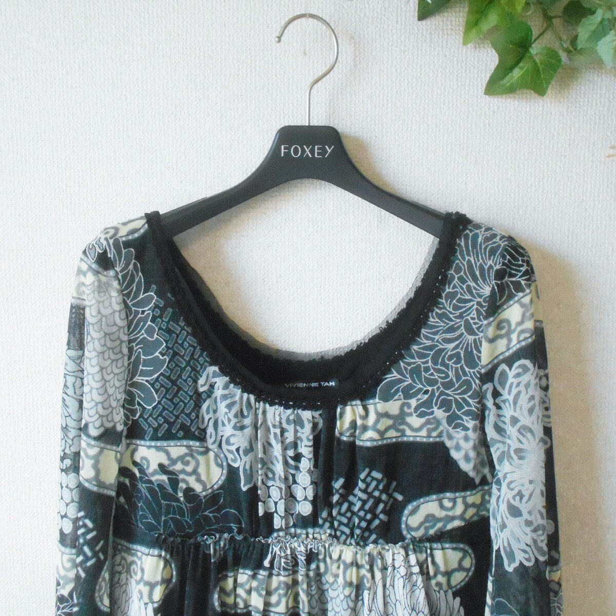 【中古】ヴィヴィアンタム VIVIENNE TAM チュニック 7分袖 パワーネット レディース 0 日本製