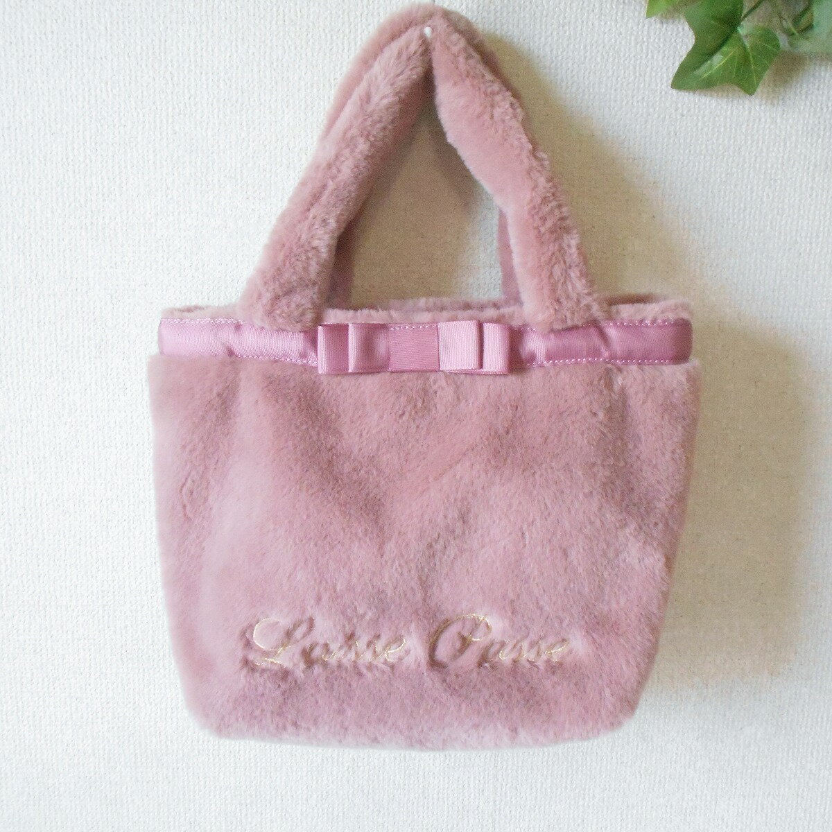 Rakuten - 【中古】レッセパッセ LAISSE PASSE バッグ エコファー リボン ロゴ 刺繍 レディース 秋 冬